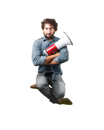 crazy man angry expressionの写真素材