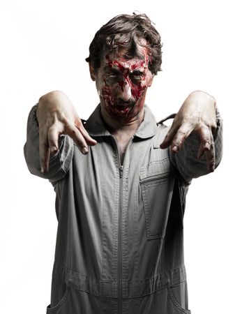 zombie man portraitの写真素材