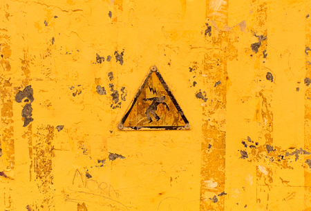 electrical warning yellow texture or backgroundの写真素材