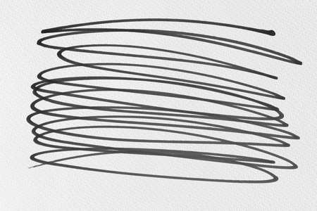 black ink shape on watercolor paper textureの写真素材