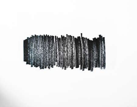 black ink shape on watercolor paper texture