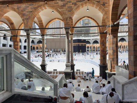 Visitors from all over the world perform Tawaf at the Masjid al-Haram in Mecca before the Friday...