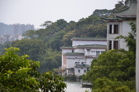 Buildings in the mountainのeditorial素材