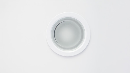 circle Light Bulb on white background.の写真素材