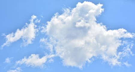 Cloud formations in the blue sky