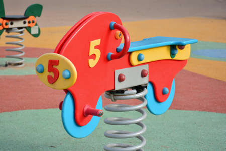 Children's swings in a playground