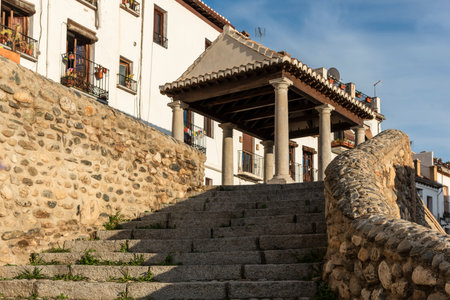 Puerta del Sol laundry room in the Realejo neighborhood, in Granada, Spainの写真素材