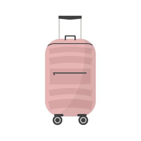 Travel Suitcase. Flat style. Art design traveler luggage. Abstract concept graphic element.のイラスト素材