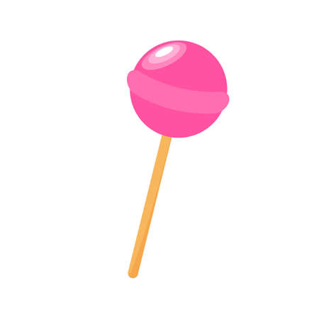 Lollipop Chupa-Chups sticker in flat style. Vector illustration.のイラスト素材