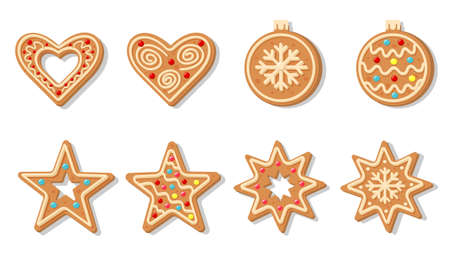 Christmas gingerbread cookiesのイラスト素材