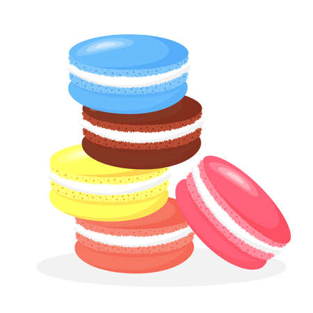 Stack of colorful macaroons.のイラスト素材