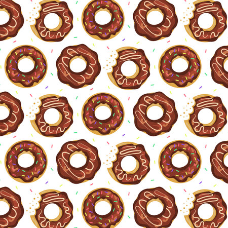 Donuts Seamless Pattern.のイラスト素材