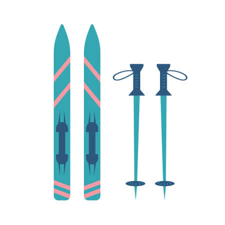 Winter ski icon. Winter sports. Vector illustartion.のイラスト素材