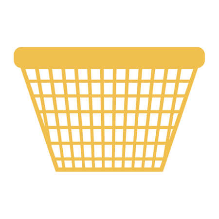 Laundry basket. Plastic empty basket icon. vector illustration.のイラスト素材
