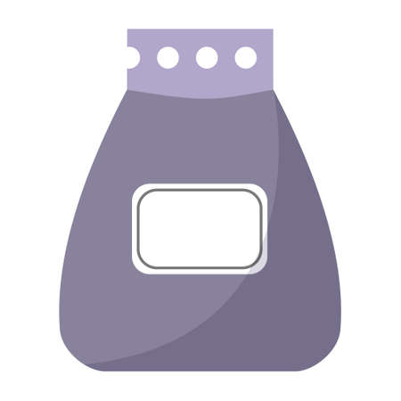 Bottle template of powder laundry detergent in flat style. vector illustration.のイラスト素材