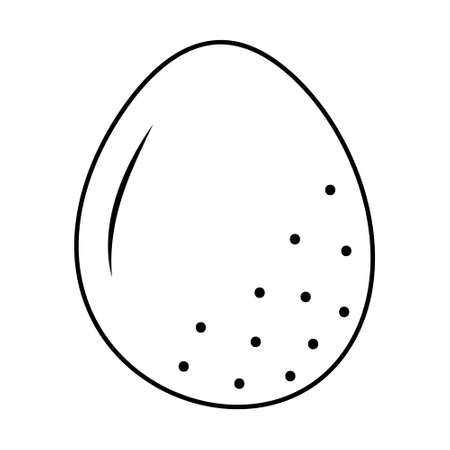 Doodle dino egg. Outline vector illustration.のイラスト素材