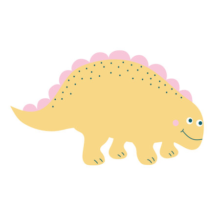 Cute baby dinosaur. prehistoric cartoon character. vector illustration.のイラスト素材