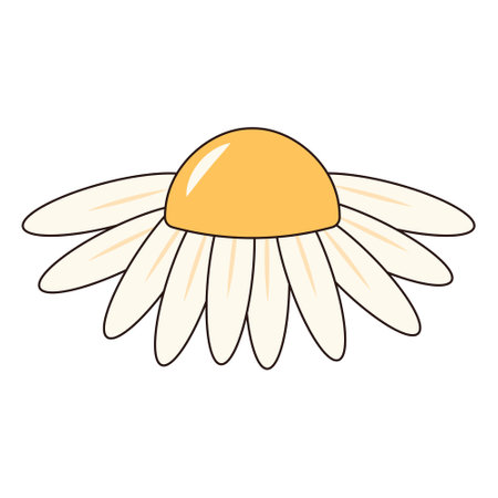 Groovy retro daisy. Vintage hippie psychedelic flower.のイラスト素材