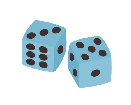 Two dice doodle icon. Gambling symbol. Playing cube chips. Vintage trendy y2k patch or sticker.のイラスト素材