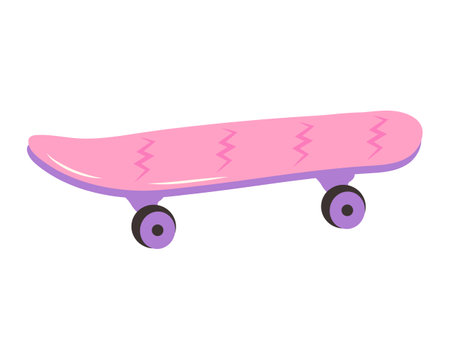 skateboard. Nostalgia for the 80s, 90s. Extreme sport equipment for youth activity.のイラスト素材