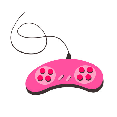 game console symbol. joystick icon. Video game computer fun controller. Computer retro, arcade play...
