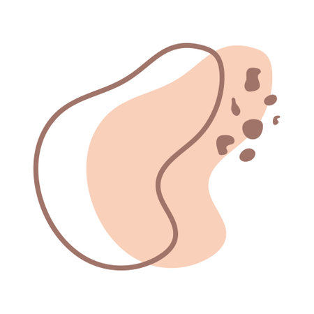 Decorative boho shape. Abstract geometric element. Aesthetic symbol.のイラスト素材