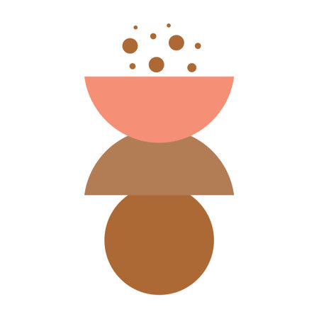 Decorative boho element. Abstract geometric shapes. Ethnic symbol.のイラスト素材