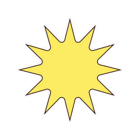 Speech bubble in the form of a star. Decorative abstract geometric element.のイラスト素材