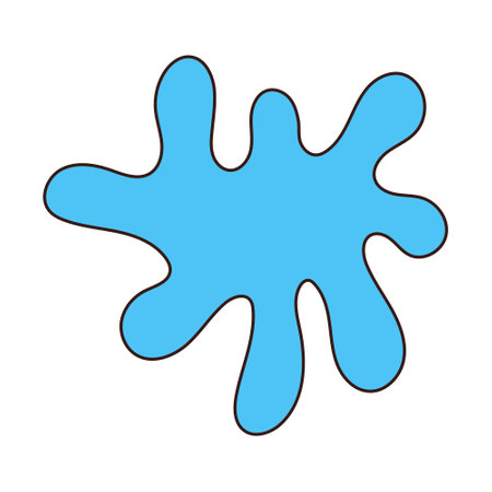 Speech bubble in the form of a spot. Decorative abstract geometric element.のイラスト素材