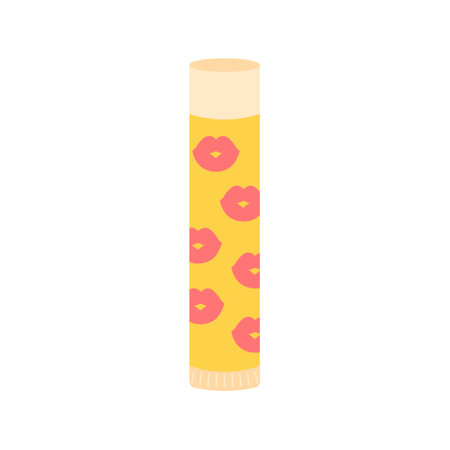 Lipstick from 90s. Y2k hygienic lipstick. Cute accessory for girls.のイラスト素材