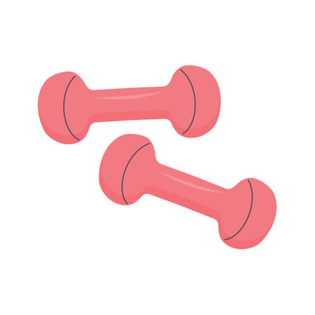 Fitness dumbbells. Healthy lifestyle, lose weight, sport, fitness, diet conceptのイラスト素材