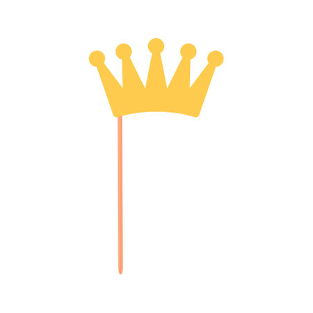 Carnival party mask. Crown on stick.のイラスト素材