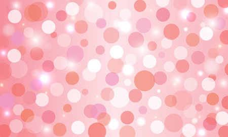 Pink bokeh abstract background with lights and sparkles. Copy space. Vector illustration.のイラスト素材