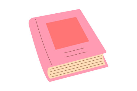 Closed thick book. Vector illustration isolated on white backgroundのイラスト素材