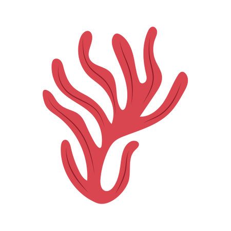 Algae. Underwater life coral. Abstract Seaweed Shape. Aesthetic Element.のイラスト素材