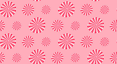 Christmas candy seamless pattern. Peppermint candies background.のイラスト素材