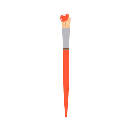 Artist's brush with paint splatter. Paint brush icon.のイラスト素材