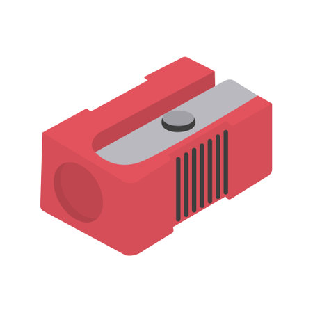 Pencil sharpener. School stationery symbol. Flat cartoon style.のイラスト素材