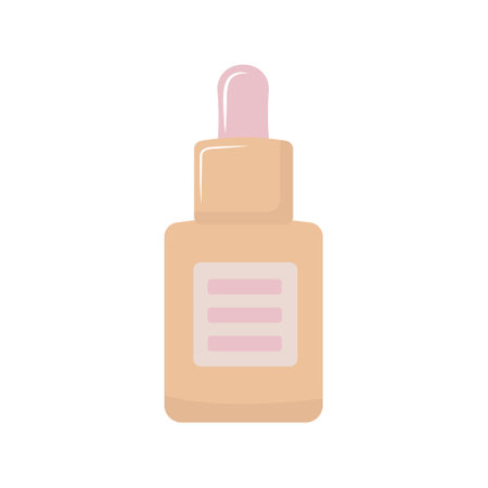Cosmetic tube. Skincare regimen beauty bottle. Cartoon flat illustrationのイラスト素材