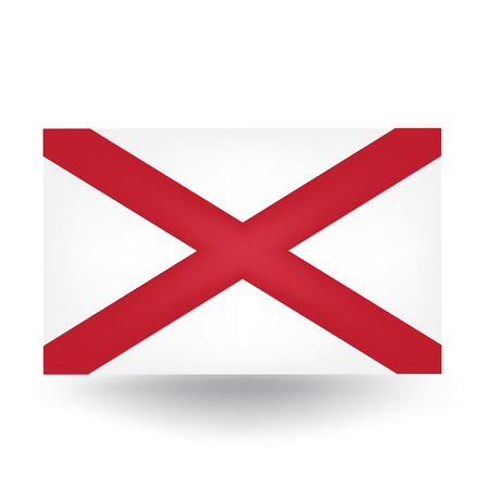 Alabama State Flagのイラスト素材