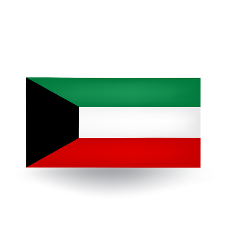 Kuwait Flagのイラスト素材