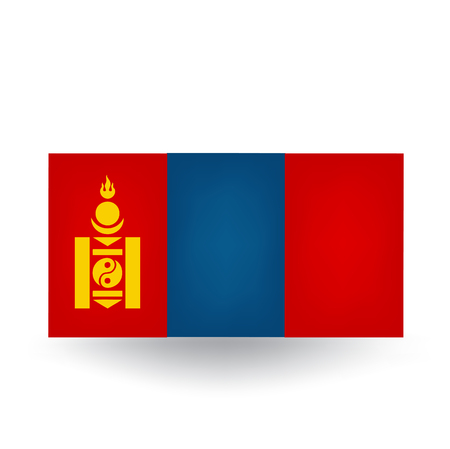 Mongolia Flagのイラスト素材