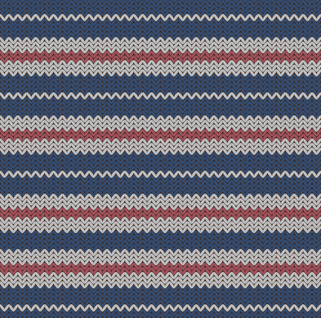 Seamless Knitted Striped Fabric Patternのイラスト素材