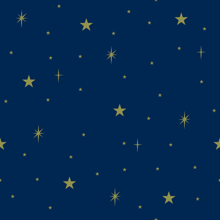 Seamless Starry Sky Patternのイラスト素材