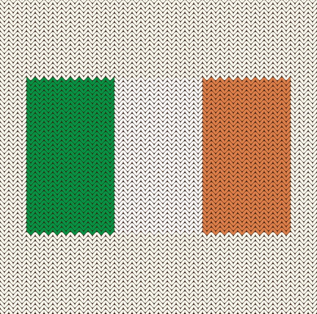 Flag Of Ireland Knitted Background