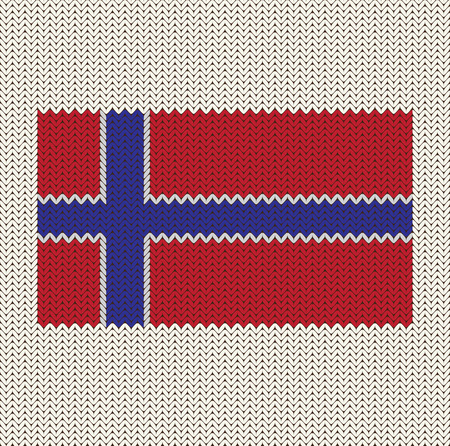 Flag Of Norway Knitted Backgroundのイラスト素材