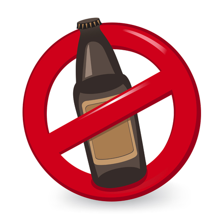 No Alcohol Sign vector illustrationのイラスト素材