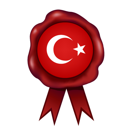 Flag Of Turkey Wax Sealのイラスト素材