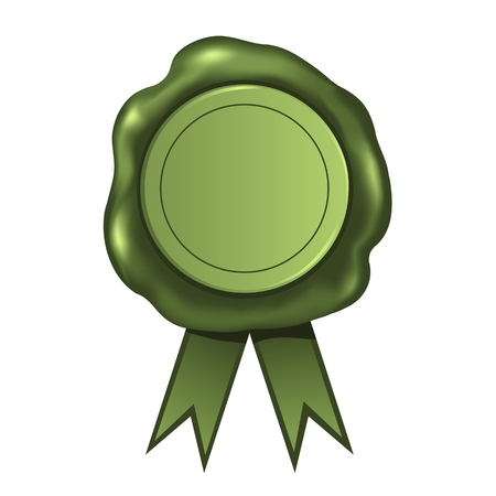 Green Empty Wax Sealのイラスト素材