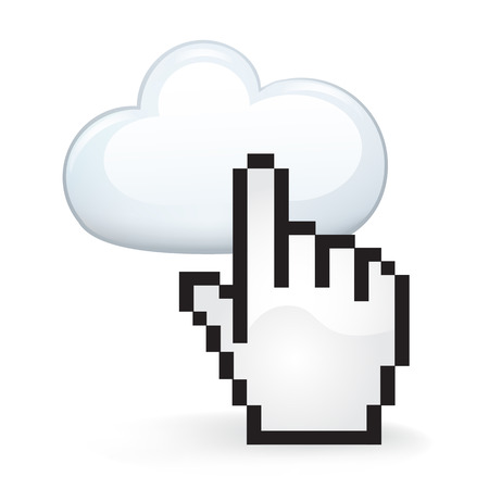 Digital Cloud Cursor Clickのイラスト素材